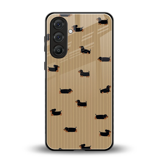 Dachshund back phone cover | glass case for samsung galaxy m35 5g