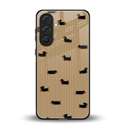 Dachshund back phone cover | glass case for samsung galaxy a55 5g