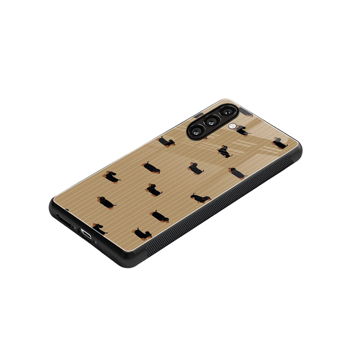 Dachshund stylish phone case for samsung galaxy a55 5g | glossy glass and slim fit