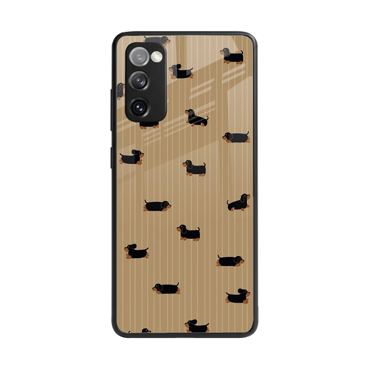 Dachshund back phone cover | glass case for samsung galaxy s20 fe