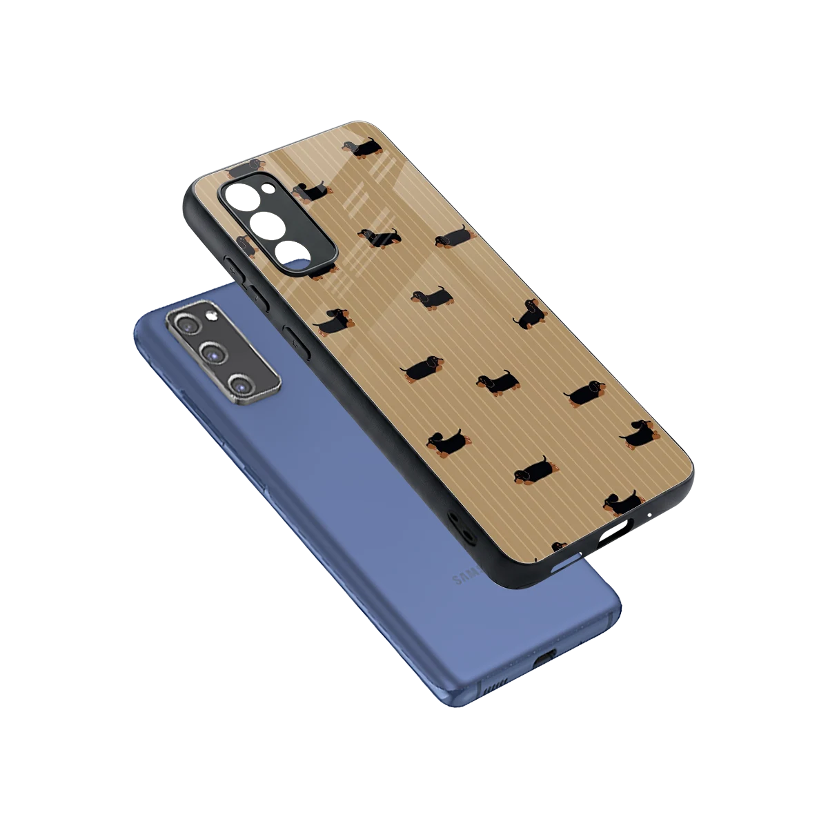 Dachshund sleek samsung galaxy s20 fe cover with tempered glass back and TPU edges