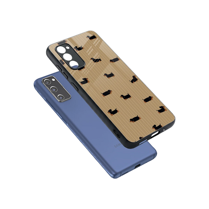 Dachshund sleek samsung galaxy s20 fe cover with tempered glass back and TPU edges