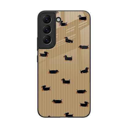 Dachshund back phone cover | glass case for samsung galaxy s22