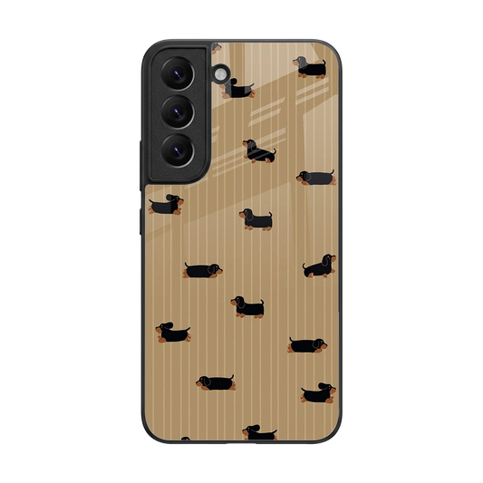 Dachshund back phone cover | glass case for samsung galaxy s22