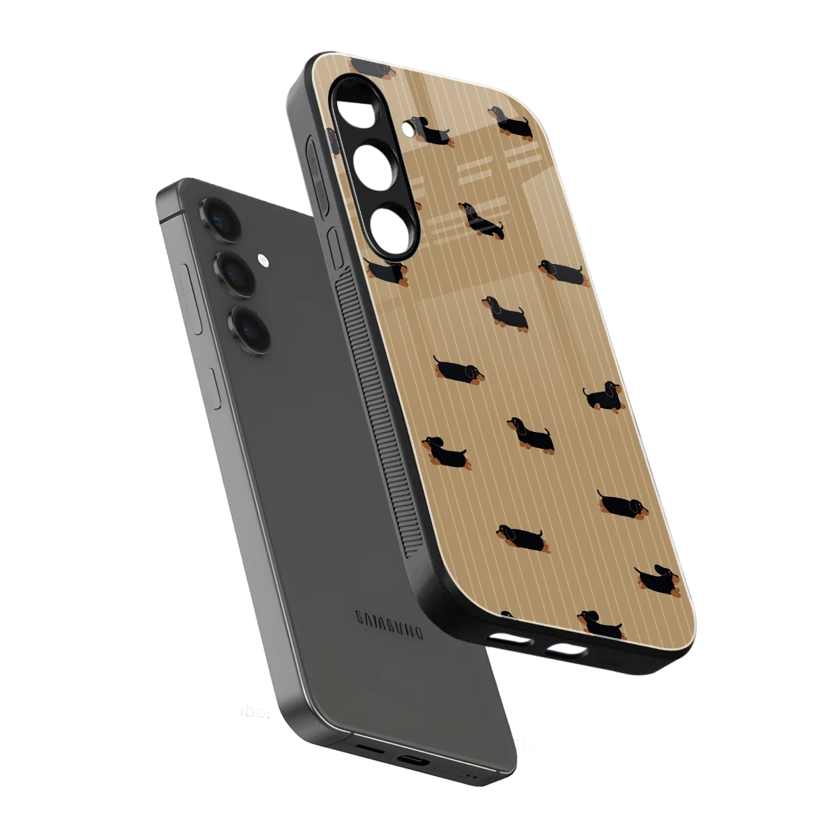 Dachshund sleek samsung galaxy s23 fe cover with tempered glass back and TPU edges