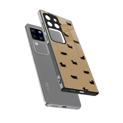 Dachshund sleekvivo v30 pro cover with tempered glass back and TPU edges