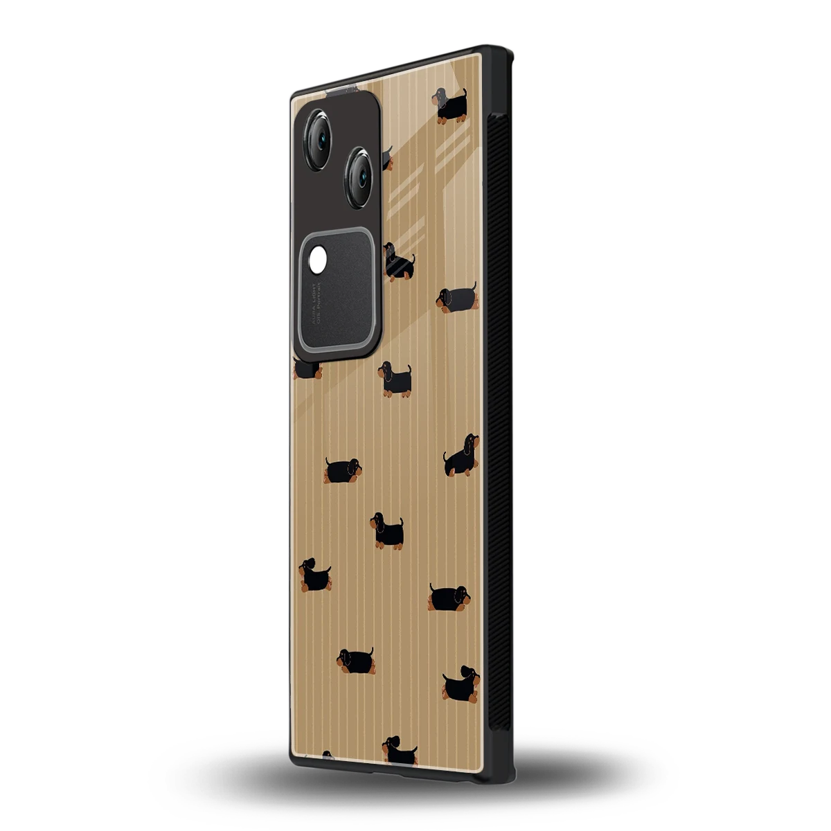 Dachshund vivo v30 mobile cover | shockproof glass phone case