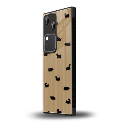 Dachshund vivo v30 mobile cover | shockproof glass phone case