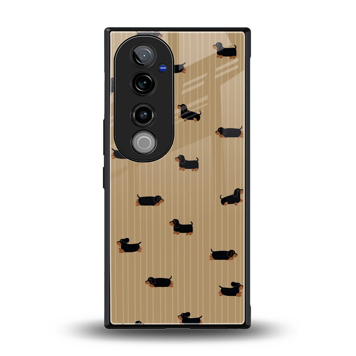Dachshund back phone cover | glass case for vivo v40 pro