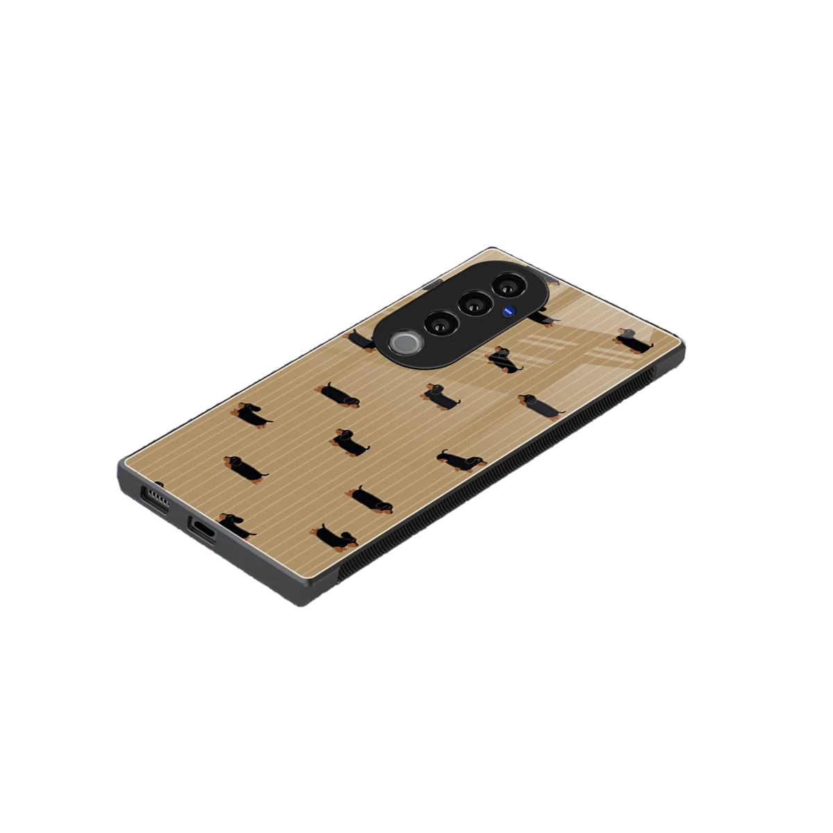 Dachshund stylish phone case for vivo v40 pro | glossy glass and slim fit