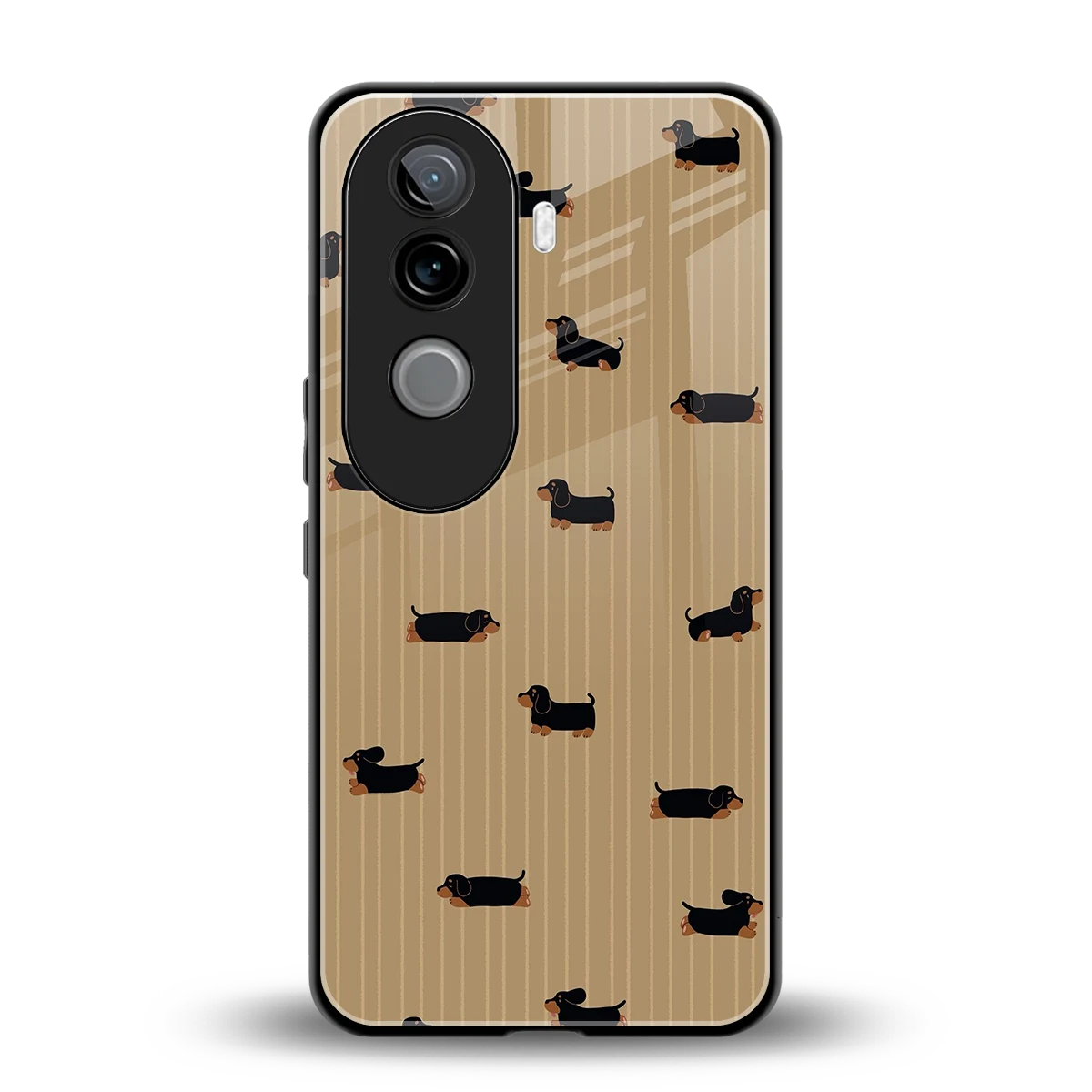 Dachshund back phone cover | glass case for vivo v40e