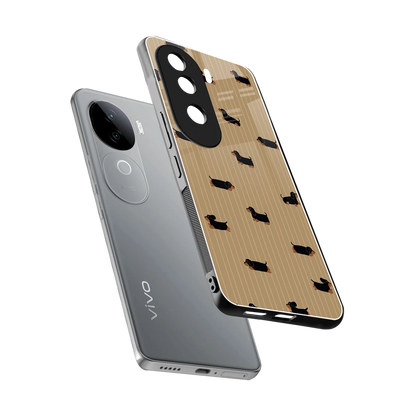 Dachshund sleek vivo v40e cover with tempered glass back and TPU edges