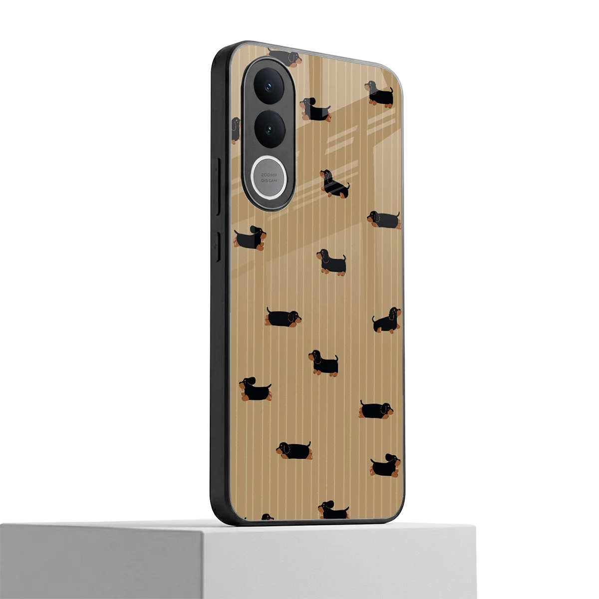 Dachshund vivo v70 fe mobile cover | shockproof glass phone case