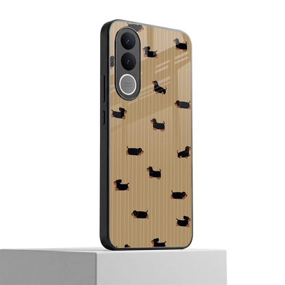 Dachshund vivo v70 fe mobile cover | shockproof glass phone case