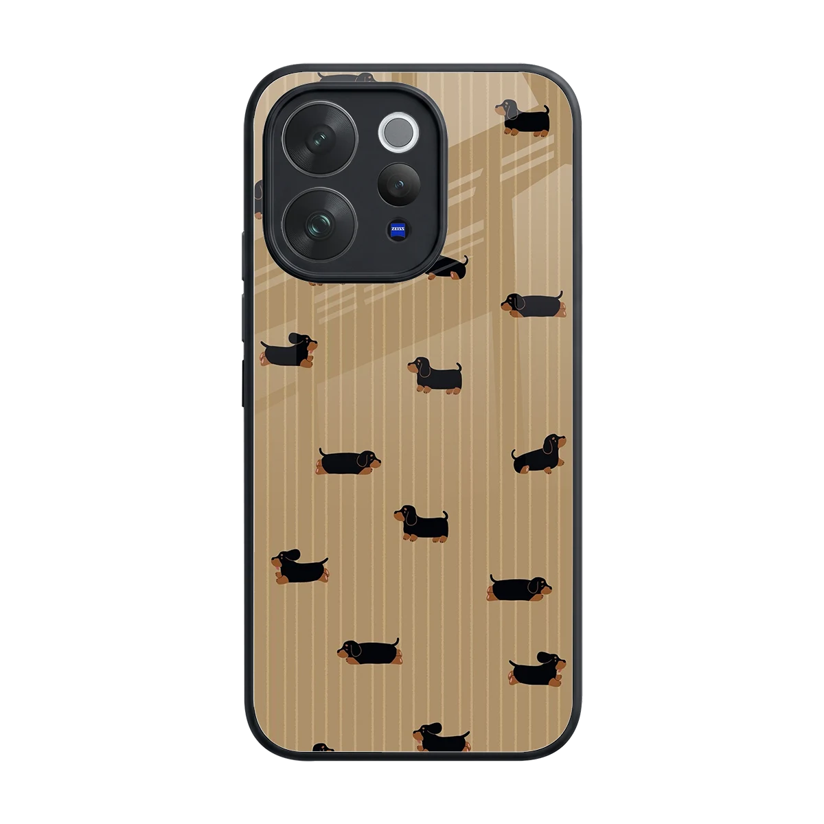 Dachshund back phone cover | glass case for vivo v70 elite
