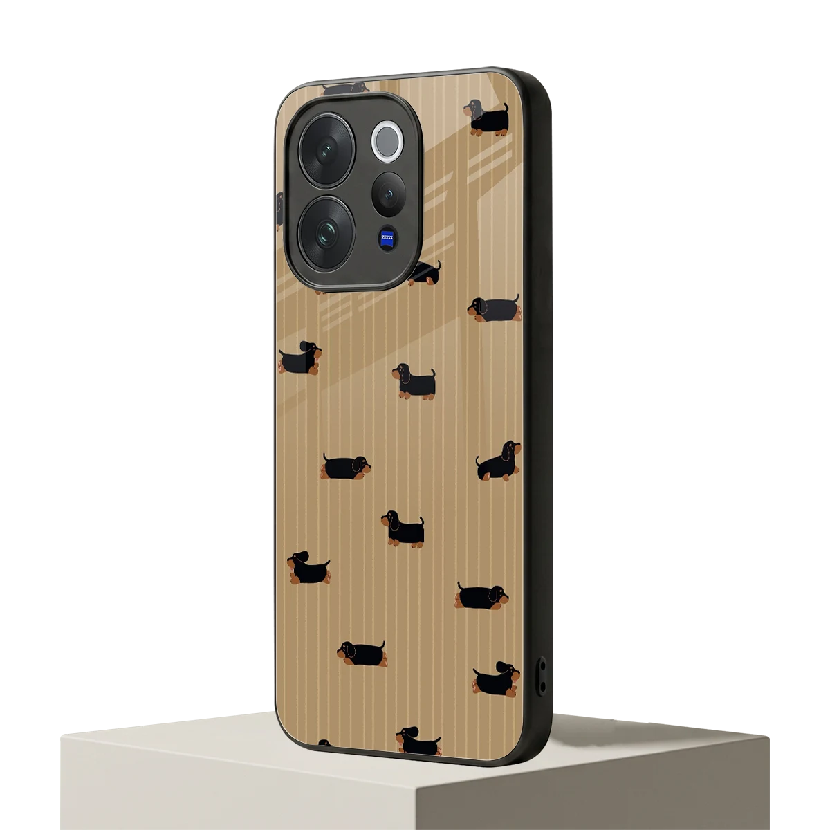 Dachshund vivo v70 mobile cover | shockproof glass phone case
