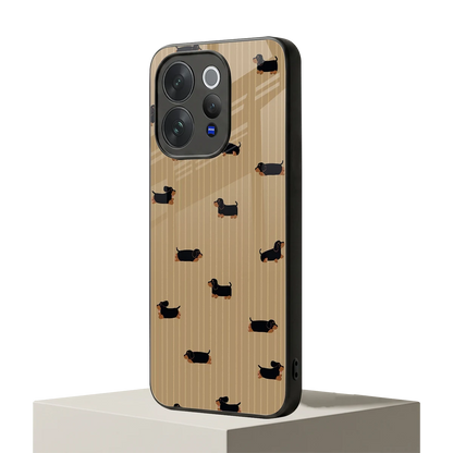 Dachshund vivo v70 mobile cover | shockproof glass phone case