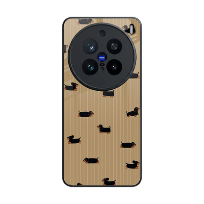 Dachshund back phone cover | glass case for vivo x200 pro