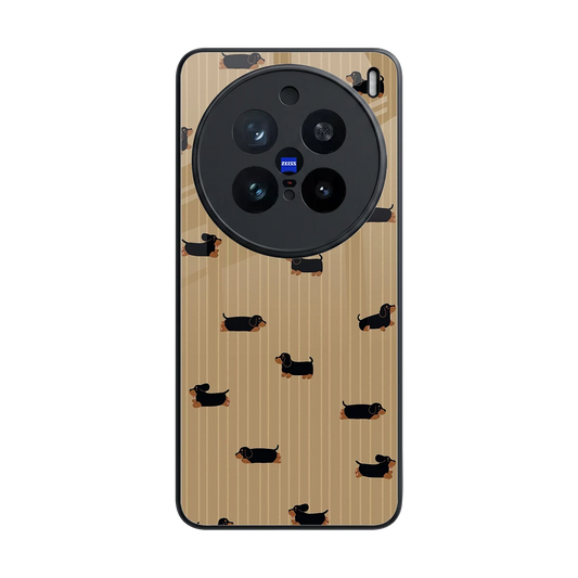 Dachshund back phone cover | glass case for vivo x200 pro