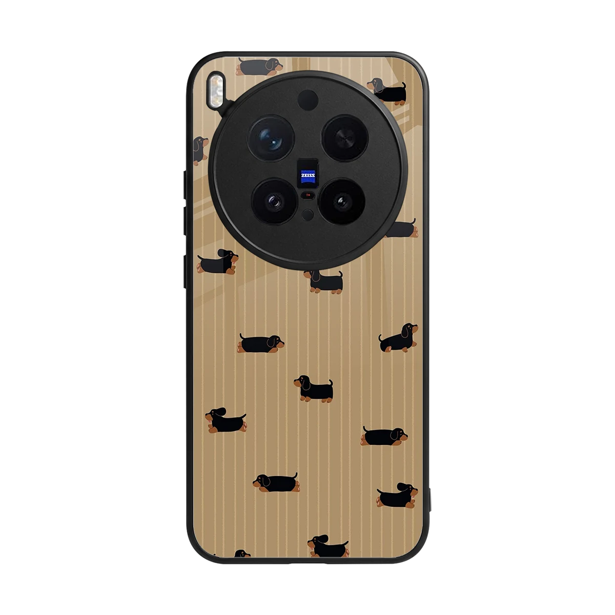 Dachshund back phone cover | glass case for vivo x300 pro