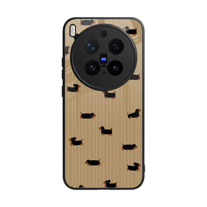Dachshund back phone cover | glass case for vivo x300 pro