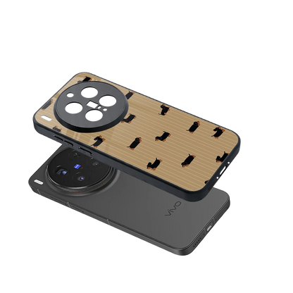 Dachshund sleek vivo x300 pro cover with tempered glass back and TPU edges