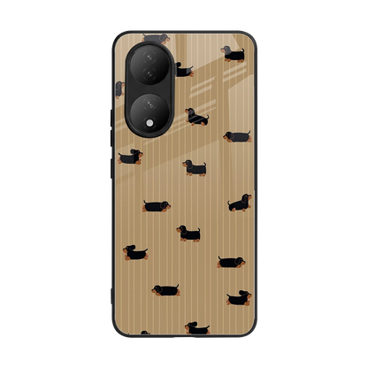 Dachshund back phone cover | glass case for Vivo-y100