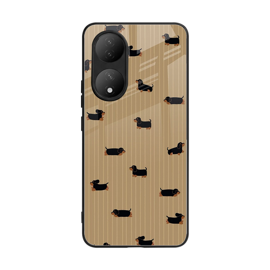Dachshund back phone cover | glass case for Vivo-y100