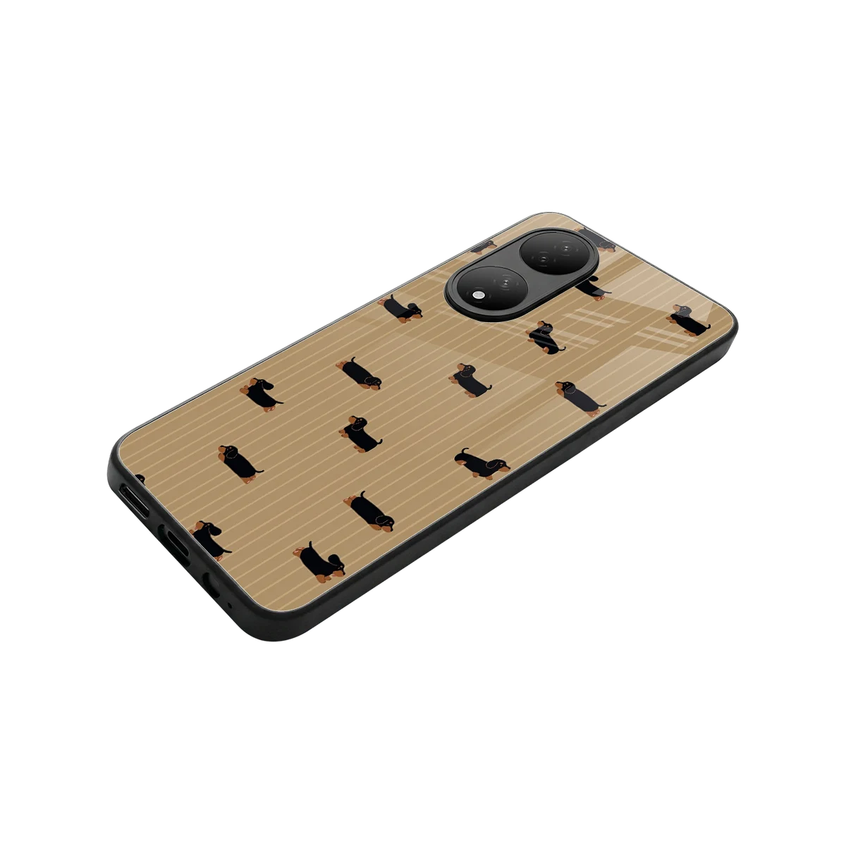 Dachshund stylish phone case for Vivo-y100 | glossy glass and slim fit