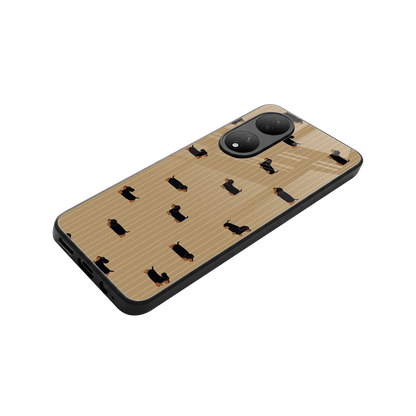 Dachshund stylish phone case for Vivo-y100 | glossy glass and slim fit