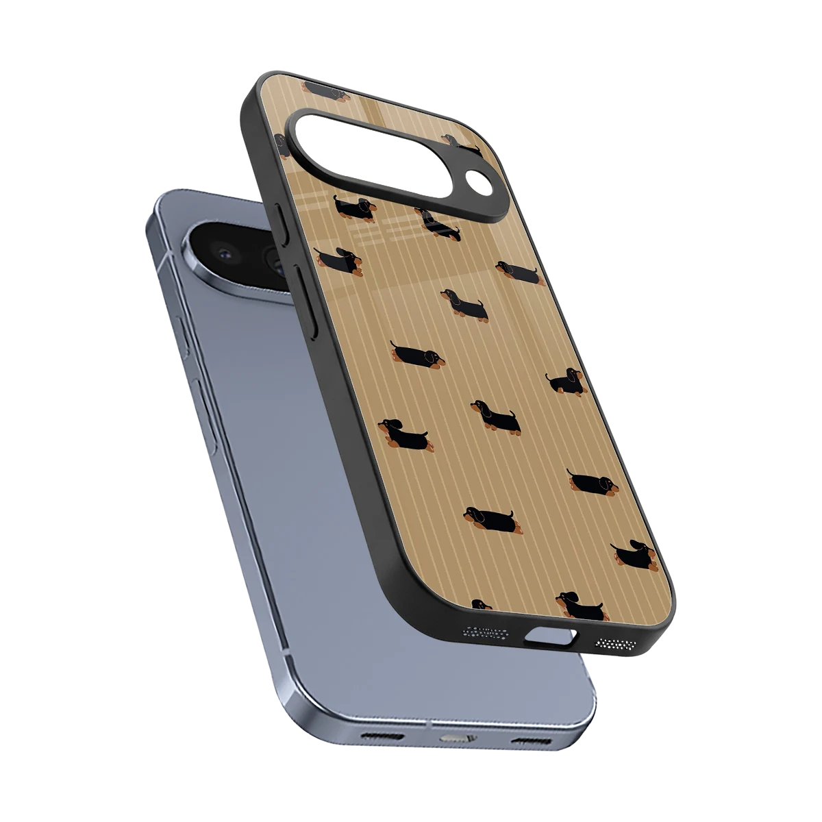 Dachshund sleek google pixel 10 cover with tempered glass back and TPU edges