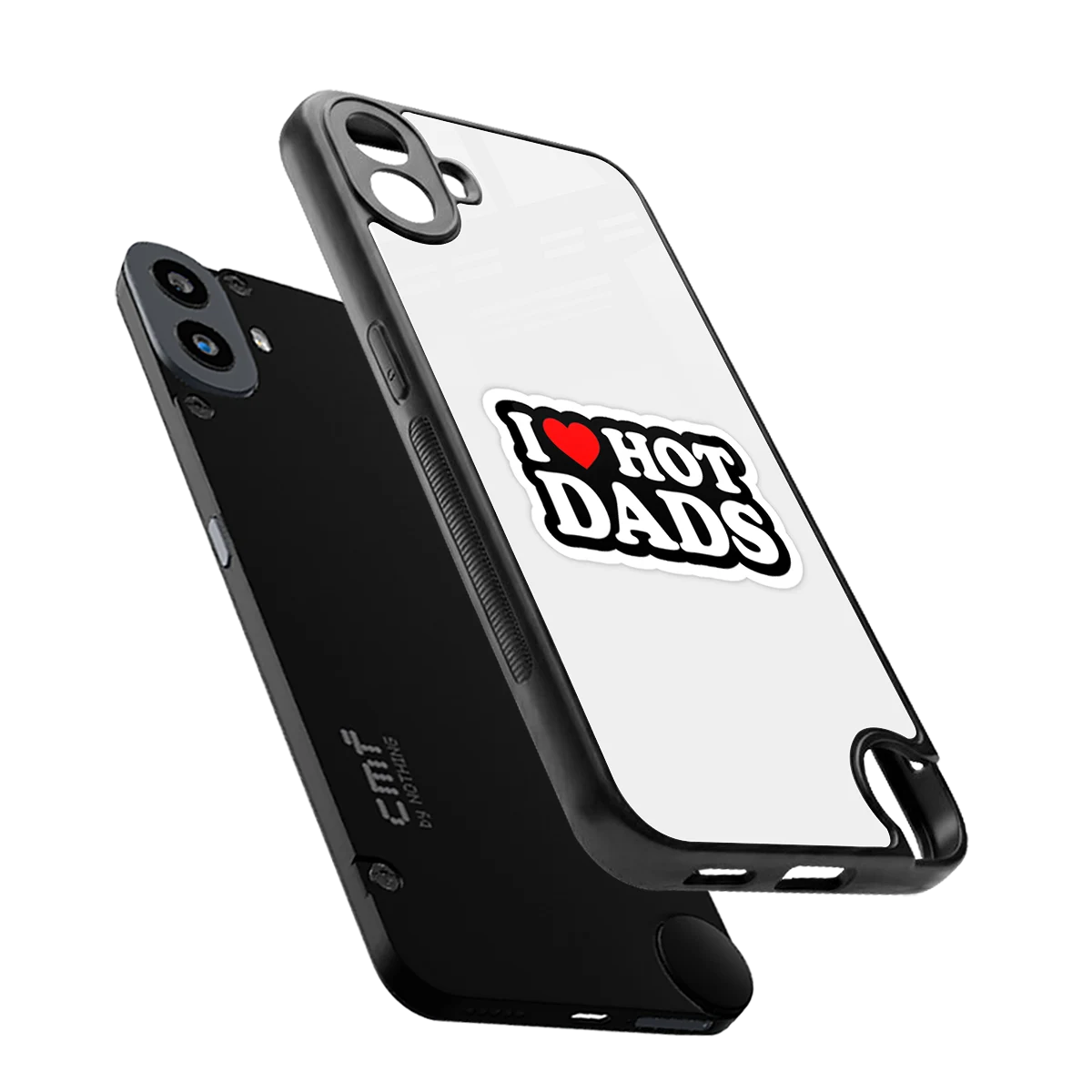 Dad Crush sleek cmf nothing phone 1 cover with tempered glass back and TPU edges