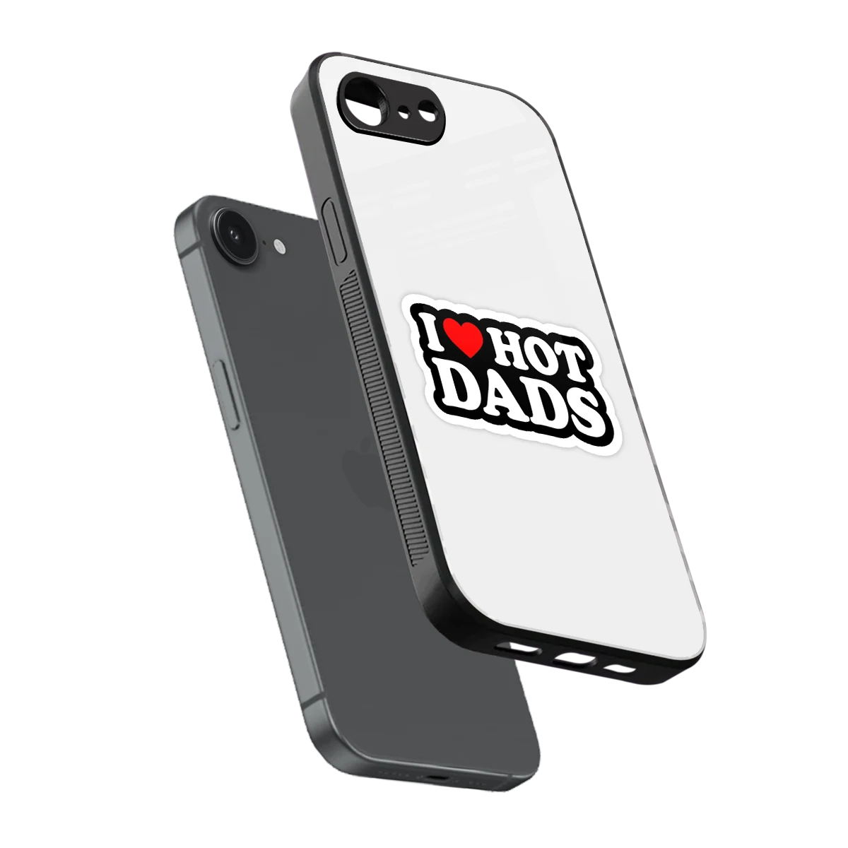Dad Crush sleek iphone 16e cover with tempered glass back and TPU edges