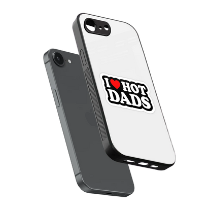 Dad Crush sleek iphone 16e cover with tempered glass back and TPU edges
