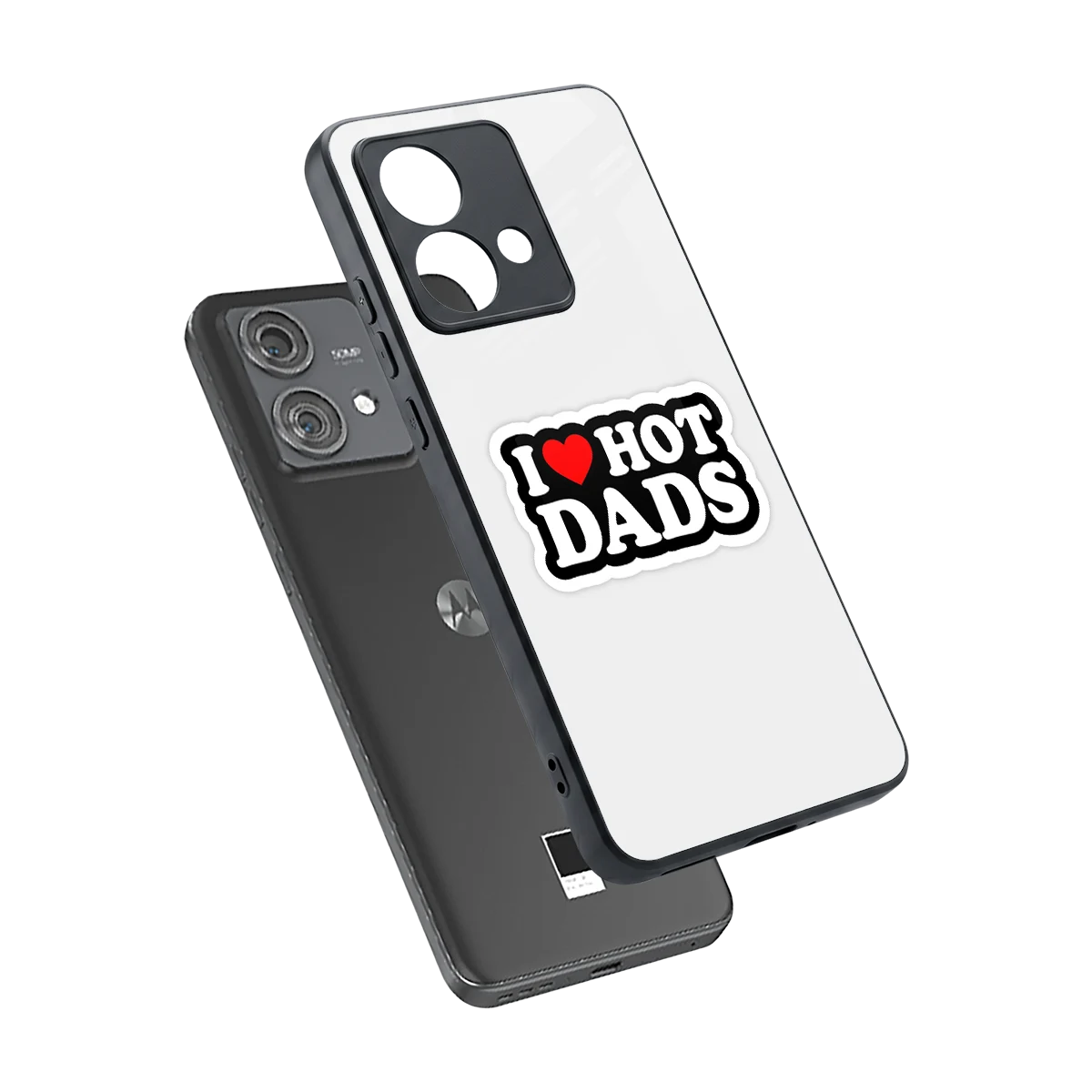 Dad Crush sleek motorola edge 40 neo 5g cover with tempered glass back and TPU edges