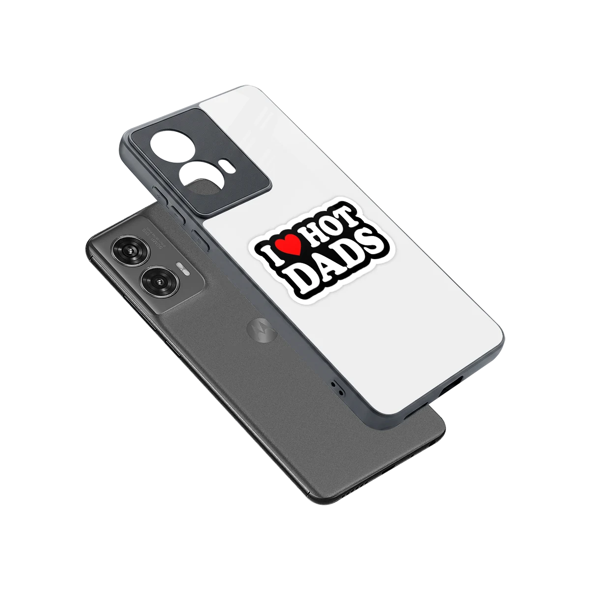 Dad Crush sleek motorola edge 50 fusion cover with tempered glass back and TPU edges