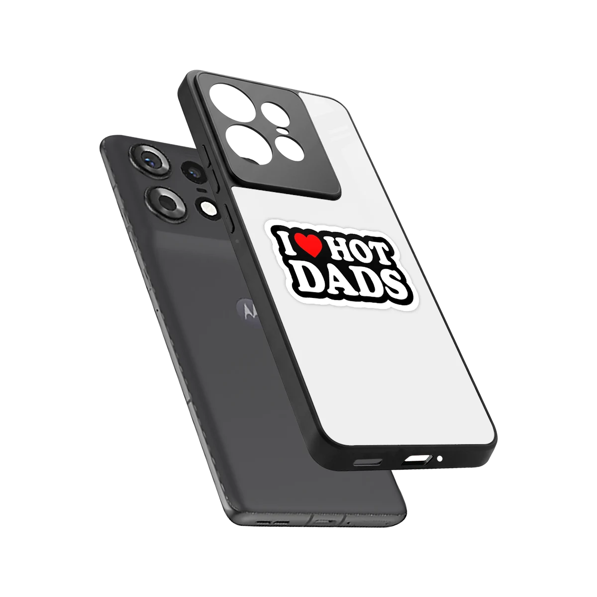 Dad Crush sleek motorola edge 50 pro cover with tempered glass back and TPU edges