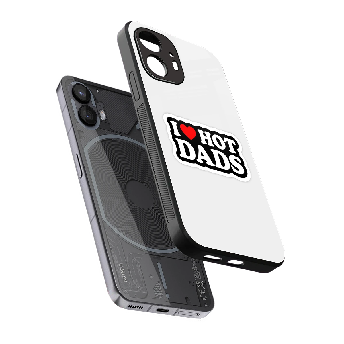 Dad Crush sleek nothing phone 2 cover with tempered glass back and TPU edges