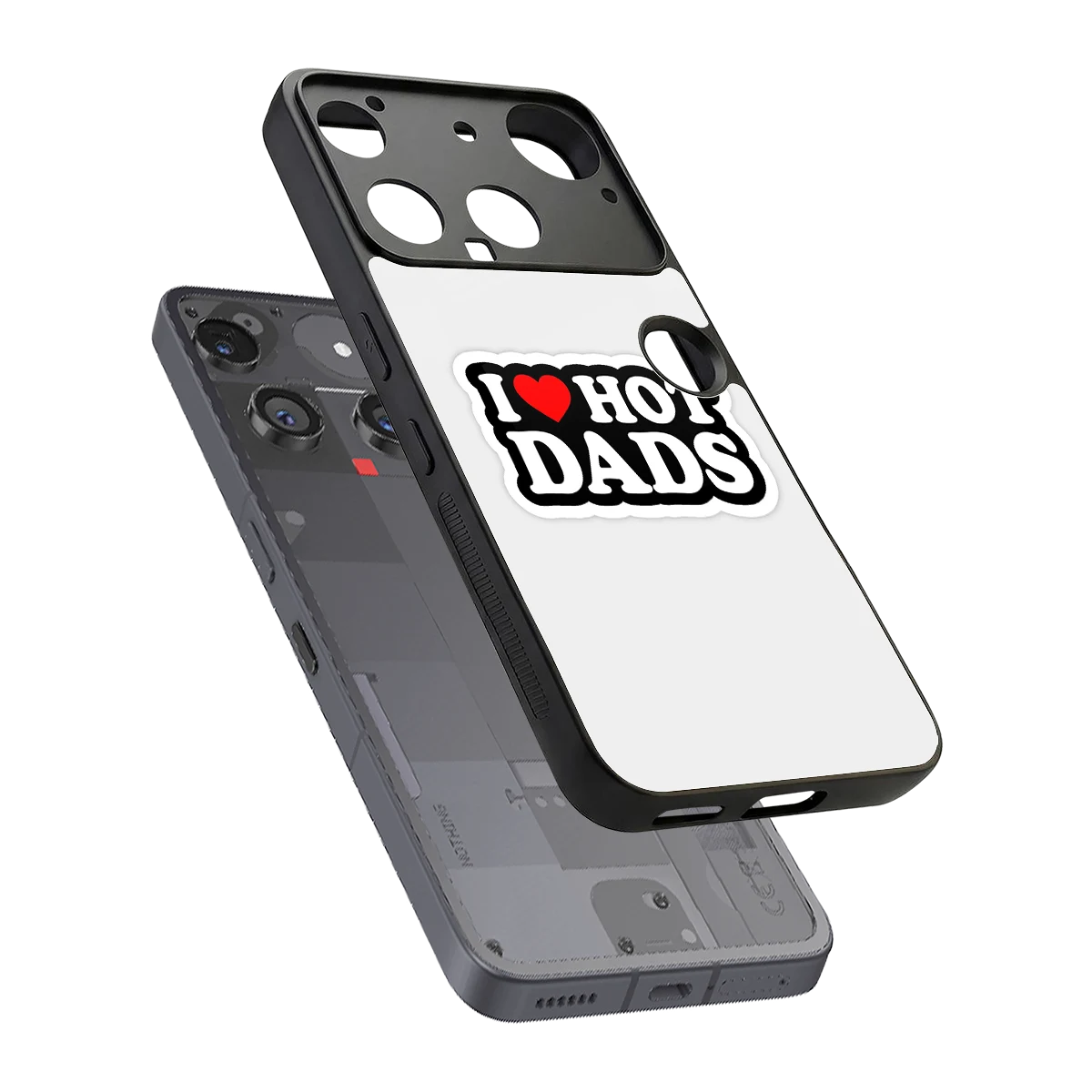 Dad Crush sleek nothing phone 3 cover with tempered glass back and TPU edges