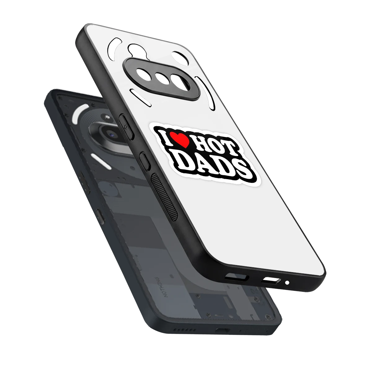 Dad Crush sleek nothing phone 3a cover with tempered glass back and TPU edges