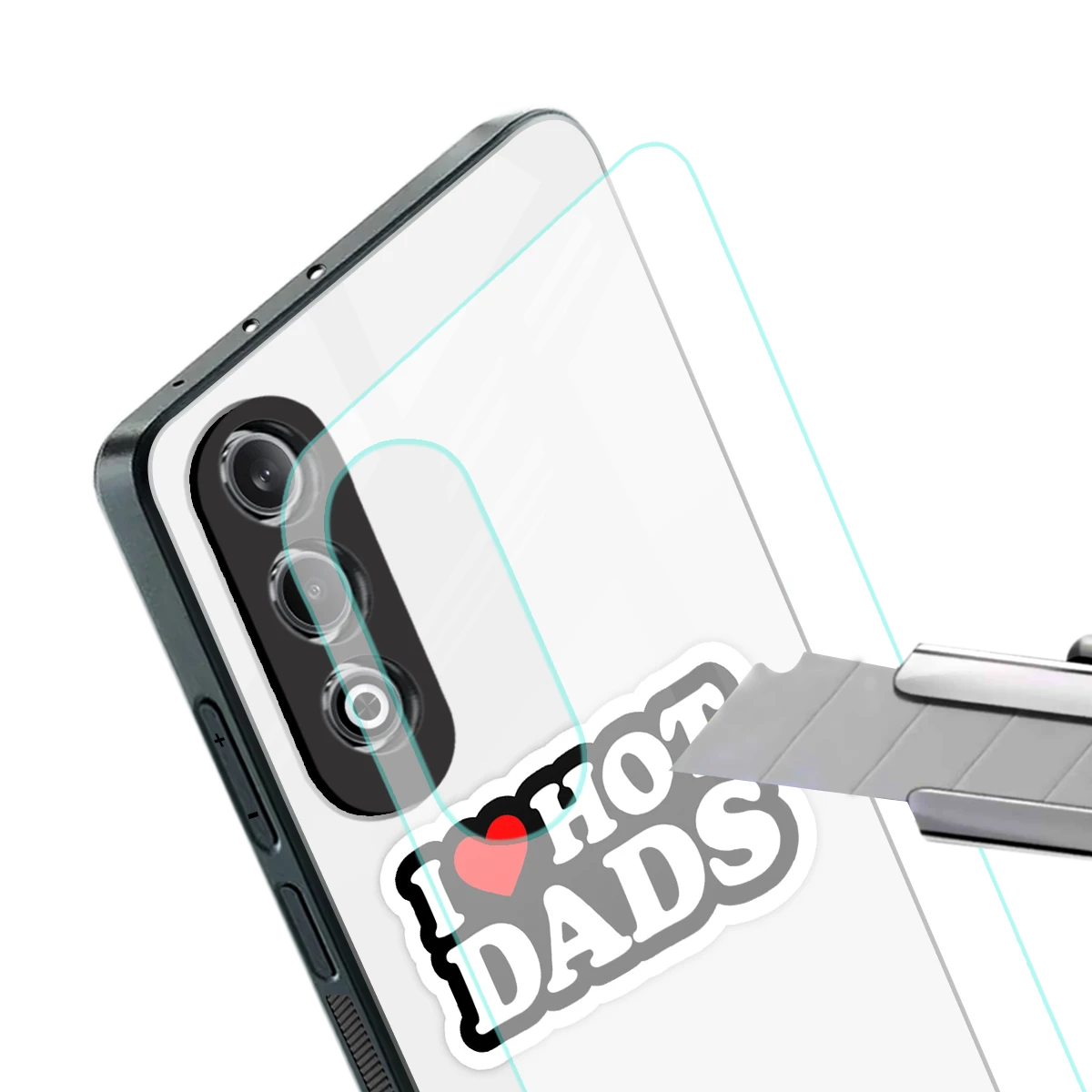 Dad Crush stylish phone case for oneplus nord ce 4 | glossy glass and slim fit