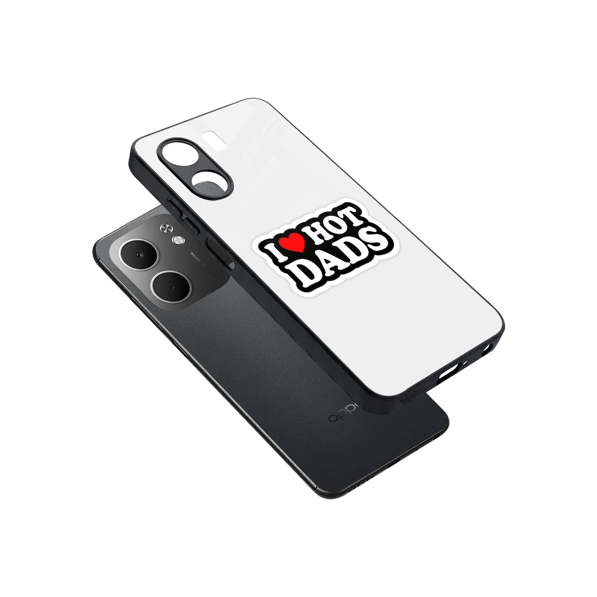 Dad Crush sleek oppo a5x 5g cover with tempered glass back and TPU edges