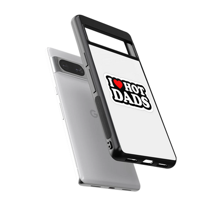 Dad Crush sleek google pixel 8 cover with tempered glass back and TPU edges