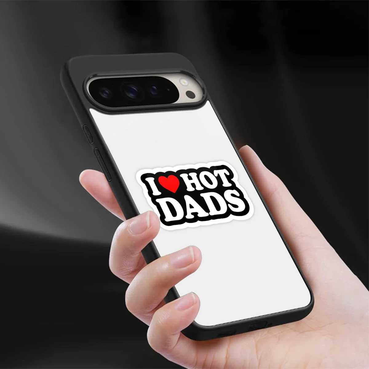 Dad Crush sleek google pixel 9 pro cover with tempered glass back and TPU edges