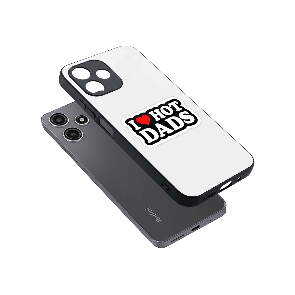 Dad Crush sleek redmi 12 5g cover with tempered glass back and TPU edges