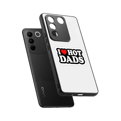 Dad Crush sleek vivo v27 5g cover with tempered glass back and TPU edges