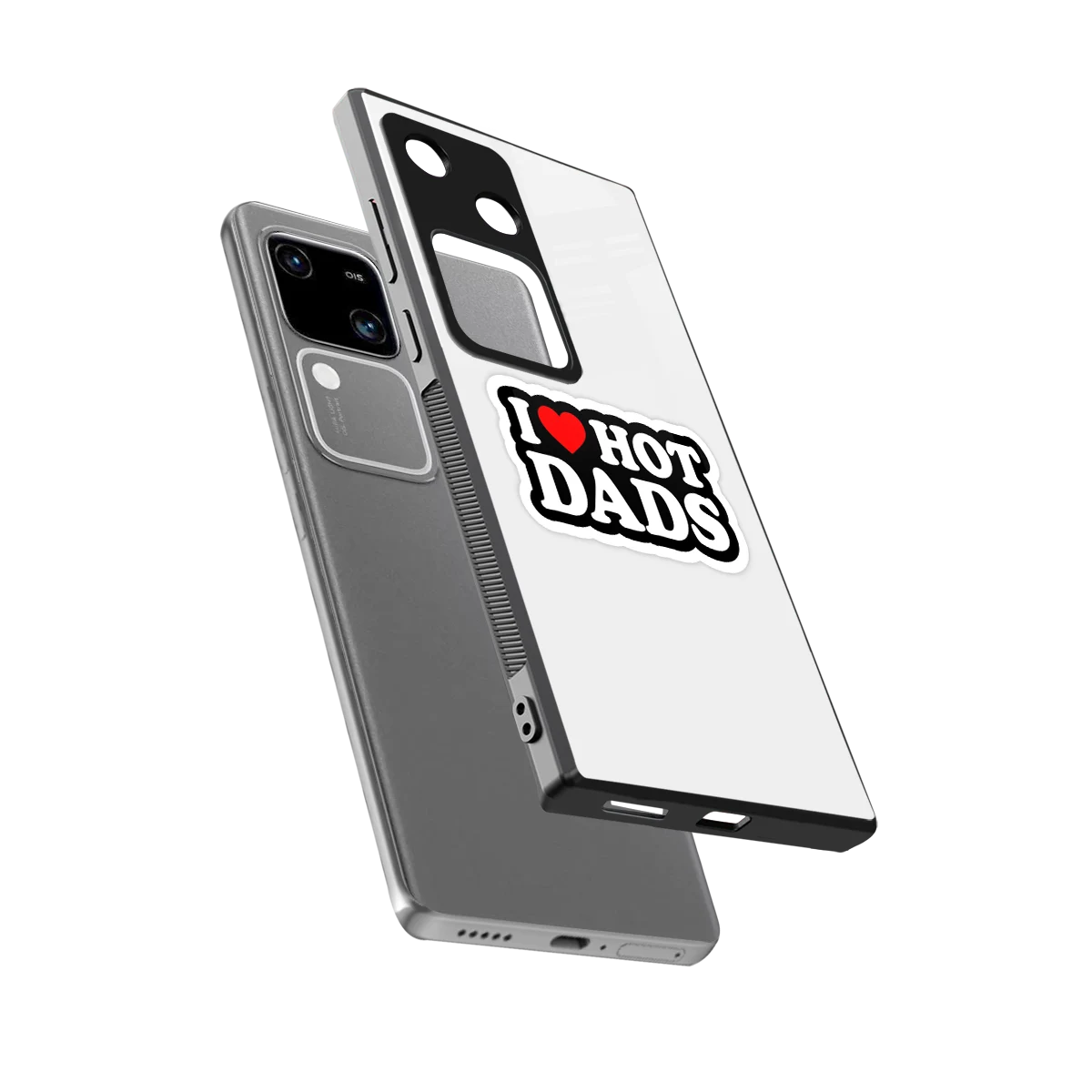 Dad Crush sleek vivo v30 cover with tempered glass back and TPU edges