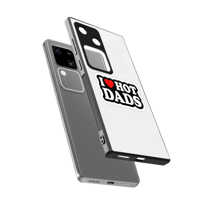 Dad Crush sleek vivo v30 cover with tempered glass back and TPU edges