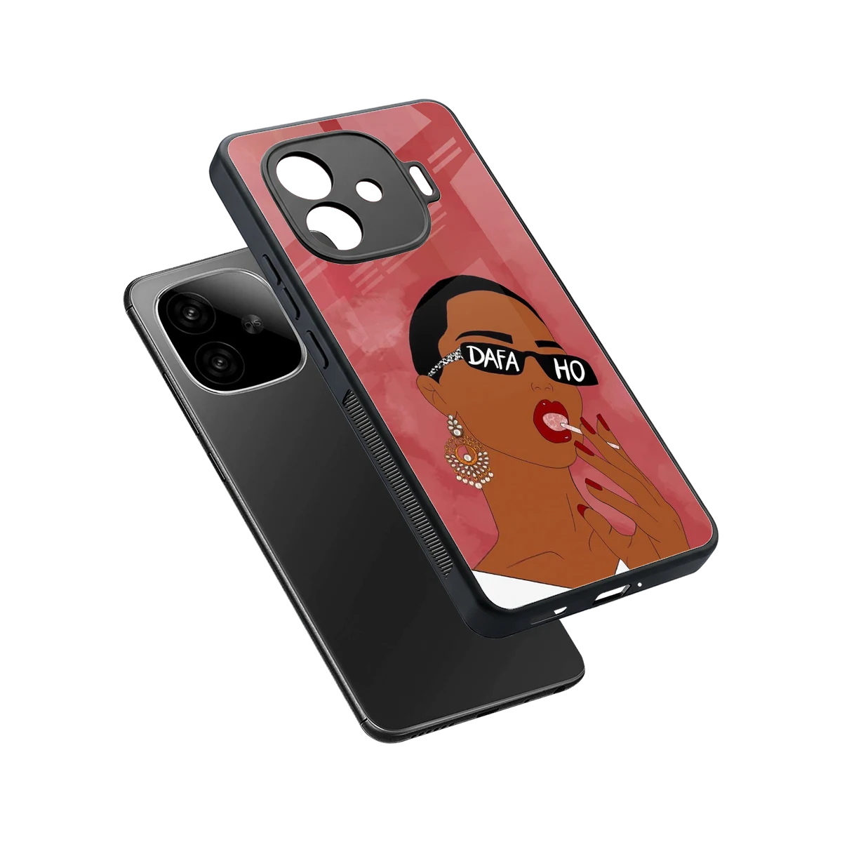 Dafa Ho sleek iqoo neo 10r 5g cover with tempered glass back and TPU edges