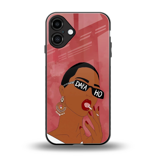 Dafa Ho back phone cover | glass case for iphone 16 plus